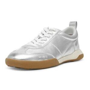 Anne Klein Womens Westside Silver Metallic Sneakers Size 5.5 NEW